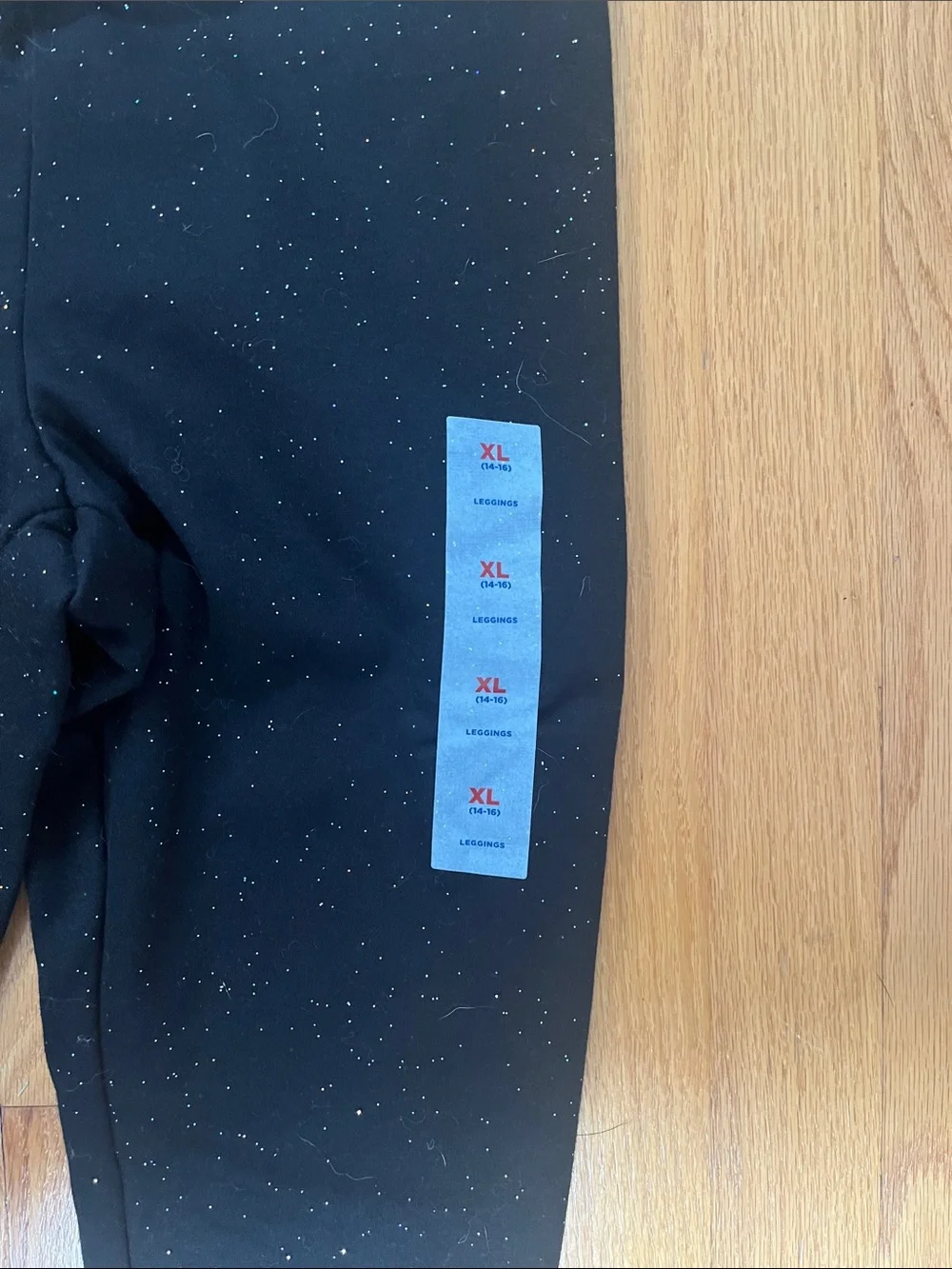 Old Navy Black Leggings with Silver Sparkle